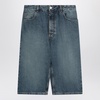 Alaia Denim Bermuda With Knitted Band Women