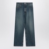 Alaia Wide Denim Jeans With Knitted Band Women