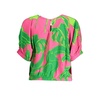 chic  viscose blouse with contrasting women's details