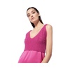 Sleeveless Midi Dress with Knit Top