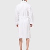 Mens Luxury Waffle Knit Cotton Bathrobe Shawl Collar Hotel Spa Robe
