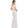 Women's Cap Sleeve Beaded Wedding Gown