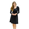Women's Long Sleeve Tie-Waist Knit Dress