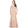 Women's Long Flutter Sleeves Beaded Dress
