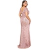 Women's Short Sleeve, Beaded Mermaid Gown