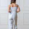 Women's Organic Cotton Smocked Button Front Jumpsuit