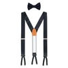 Men's Sutton Solid Color Silk Brace and Bow Tie Combo
