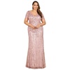Women's Short Sleeve, Beaded Mermaid Gown