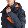 men's valby mixed media puffer with contrast inner collar and hood