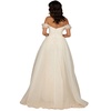 Women's Illusion Neck, Long Bell Sleeve Gown