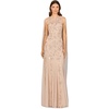 Women's Mermaid Beaded Dress with Long Cape