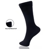 6 Pack Mens Cotton Dress Socks Mid Calf Argyle Pattern Solids Set