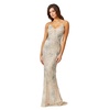 Women's Danika Floral Beaded Sheath Beaded Dress with Beaded Fringe
