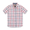 Boys Short Sleeve Linen Shirt with Side Vent