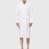 Mens Luxury Waffle Knit Cotton Bathrobe Shawl Collar Hotel Spa Robe