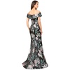 Women's Fitted, Mermaid Brocade Gown