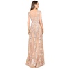 Women's Long Flutter Sleeves Beaded Dress