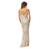 Women's Danika Floral Beaded Sheath Beaded Dress with Beaded Fringe