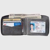 Unisex RFID Safe Zipper Wallet Genuine Leather Zip Around Bifold