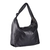 Soft Bucket Behind With Zipper Leather Shoulder Bag