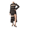 Black Knit Dress Retro Style