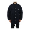Oversized Shirt Coat Navy Blue