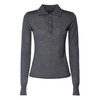 Grey Tricot Sweater with Shirt Collar