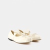White Ivory Smooth Calfskin Ballerinas