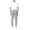 Blue Geometric Slim Fit Casual Pants