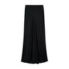 Midi Silk Skirt with Elastic Waist