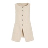 Elegant Ivory Long Vest Inaka