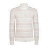 Cashmere Silk Jacquard Turtleneck Sweater