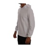 Elegant White Cotton Hooded Sweater