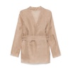 Almond Beige Tied Waist Jacket