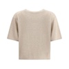 Ribbed Crew Neck Cotton T-Shirt