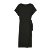 Short Sleeve Midi Dress with Belt