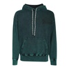Distressed Green Hoodie with Logo Print
