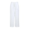 Airy Linen Wide Leg Pants White