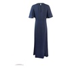 Blue Maxi Dress with Short Sleeves