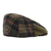 Green Olive Check Tweed Cap