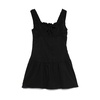 Black Square Neck Sleeveless Dress