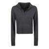 Anthracite Grey V-Neck Knitwear Sweatshirt