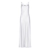 White Satin Dress with Cut-Out Back