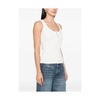 White Ribbed Sleeveless Top