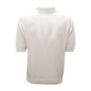 Perforated Polo Neck Pullover White