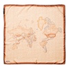 Aloe Detail Silk Scarf Brown Fall/Winter