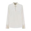 Silk Shirt with Knitted Cuffs