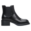 Black Leather Heeled Chelsea Boots