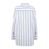 Striped Plaza Shirt in White and Blue