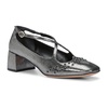 Silver Half Heel Pumps Stud Detailing
